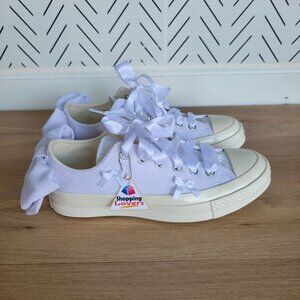 ⭐Converse Chuck 70 OX Bow 7 Mens Shoes Retro Sneakers White Satin Laces A15192C